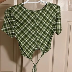 Cropped Green Blouse